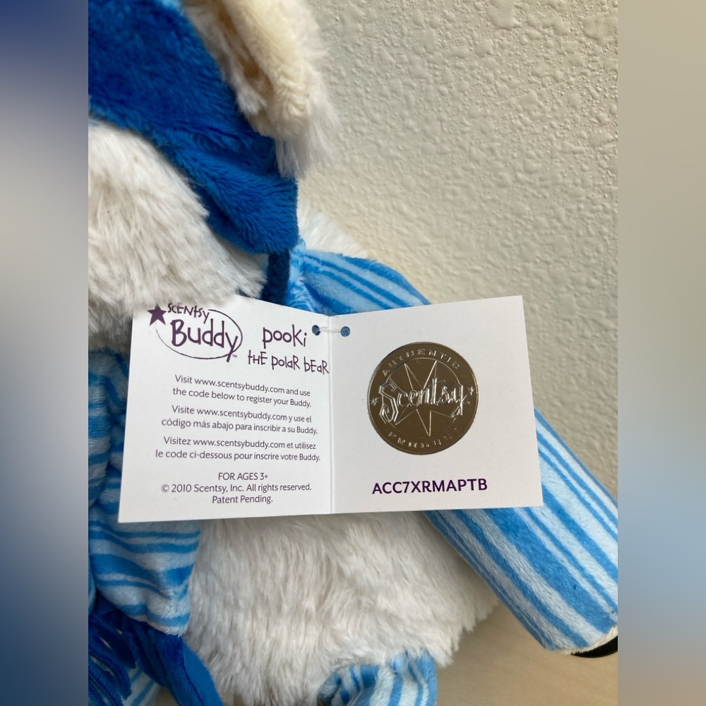 Scentsy Buddy Pooki Polar Bear Plush NIB with Box - Picture 8 of 16